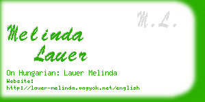 melinda lauer business card